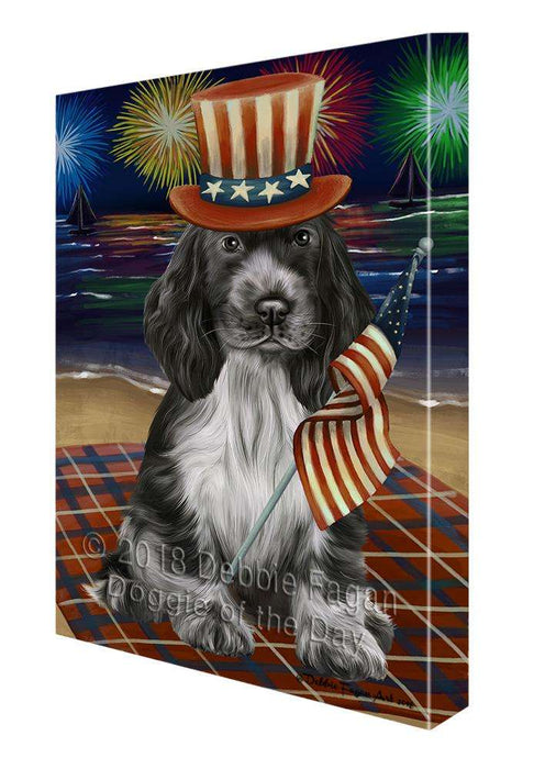 4th of July Independence Day Firework Cocker Spaniel Dog Canvas Print Wall Art Décor CVS85589