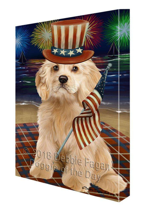 4th of July Independence Day Firework Cocker Spaniel Dog Canvas Print Wall Art Décor CVS85607