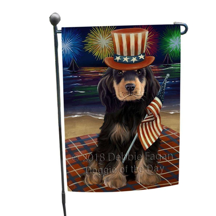 4th of July Independence Day Firework Cocker Spaniel Dog Garden Flag GFLG52032