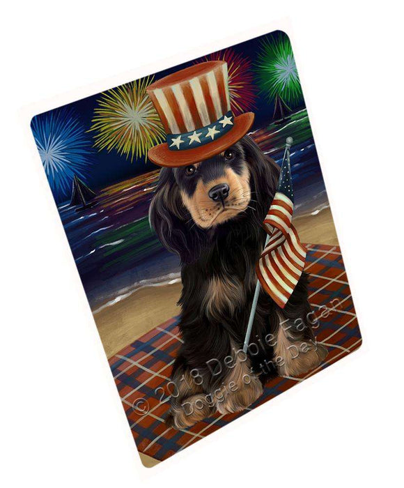 4th of July Independence Day Firework Cocker Spaniel Dog Large Refrigerator / Dishwasher Magnet RMAG72708