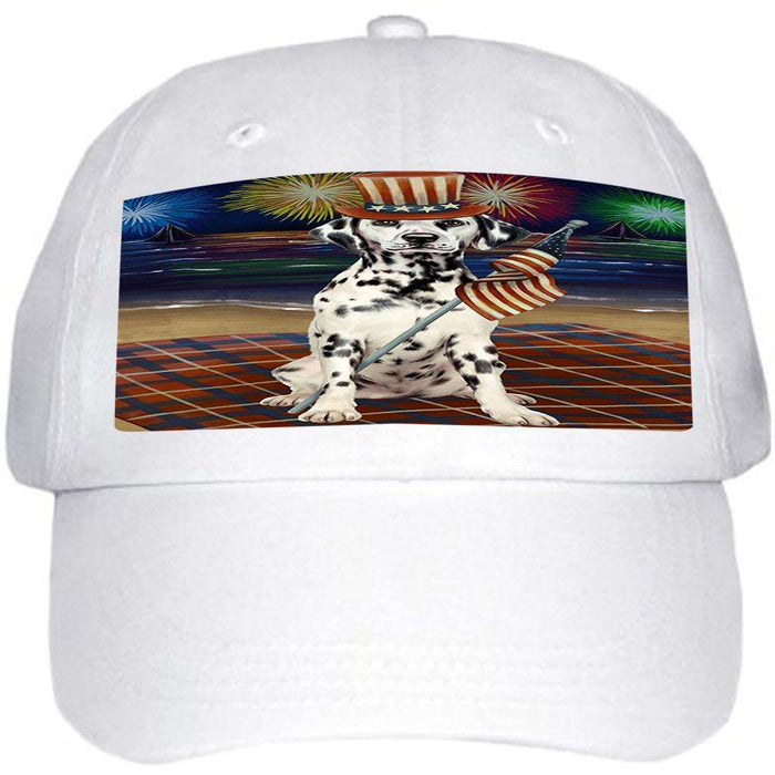 4th of July Independence Day Firework Dalmatian Dog Ball Hat Cap HAT50418