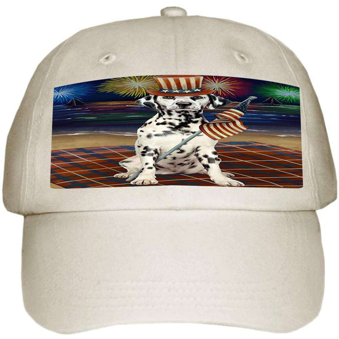 4th of July Independence Day Firework Dalmatian Dog Ball Hat Cap HAT50418