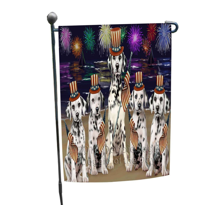 4th of July Independence Day Firework Dalmatians Dog Garden Flag GFLG48805