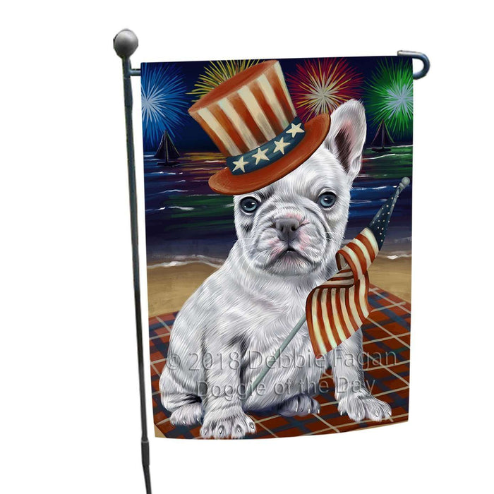 4th of July Independence Day Firework French Bulldog Garden Flag GFLG48812