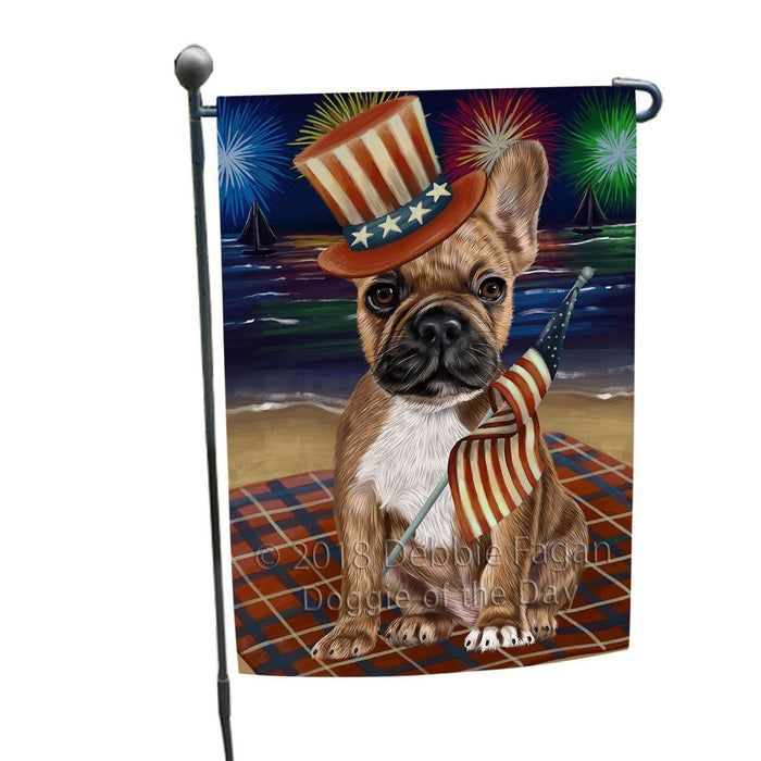 4th of July Independence Day Firework French Bulldog Garden Flag GFLG48814