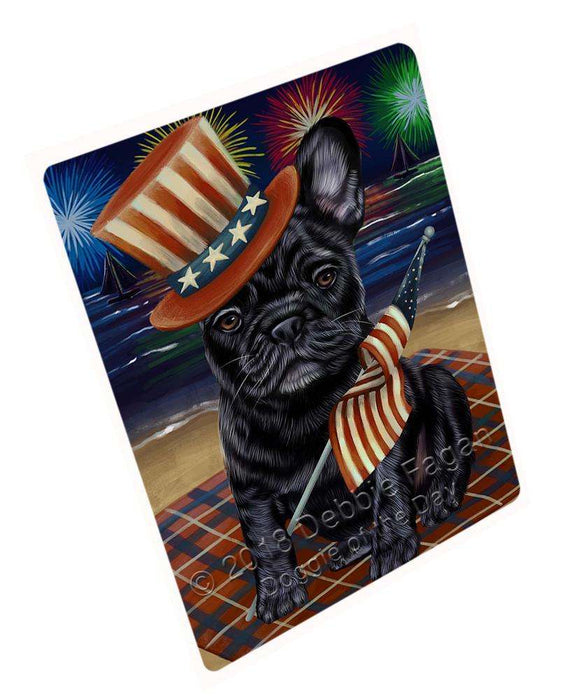 4th of July Independence Day Firework French Bulldog Large Refrigerator / Dishwasher Magnet RMAG53160