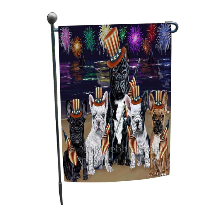 4th of July Independence Day Firework French Bulldogs Garden Flag GFLG48811