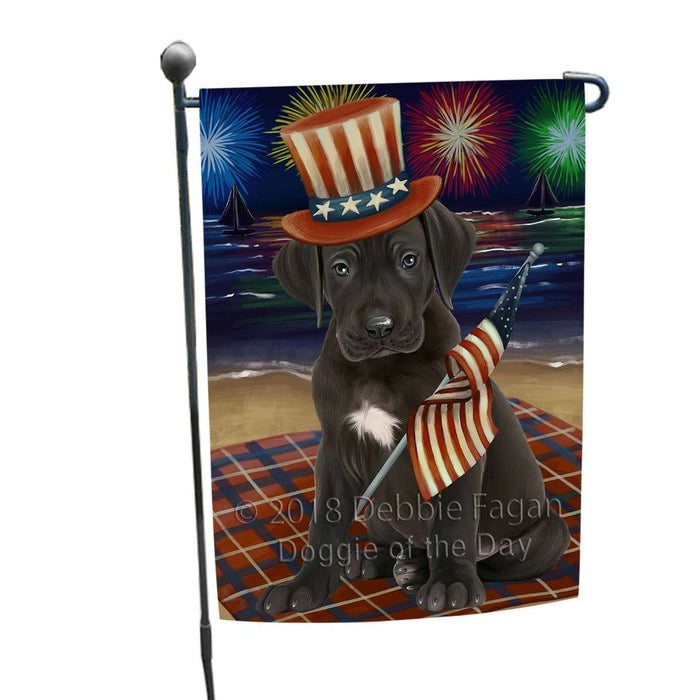 4th of July Independence Day Firework Great Dane Dog Garden Flag GFLG48826