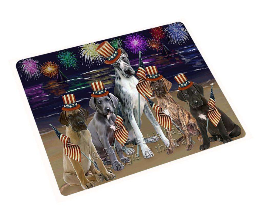 4th Of July Independence Day Firework Great Danes Dog Magnet Mini (3.5" x 2") MAG50607