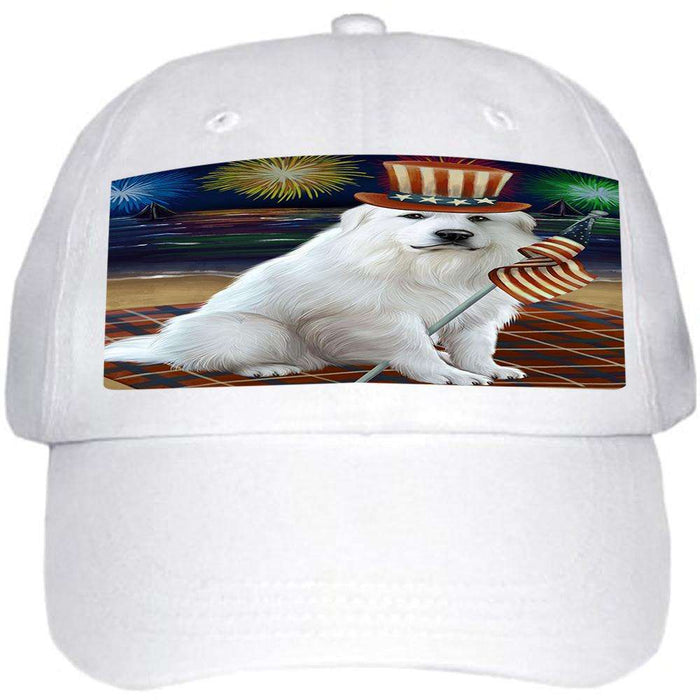 4th of July Independence Day Firework Great Pyrenee Dog Ball Hat Cap HAT60021