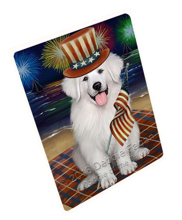 4th of July Independence Day Firework Great Pyrenee Dog Blanket BLNKT85170