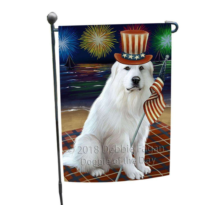 4th of July Independence Day Firework Great Pyrenee Dog Garden Flag GFLG52041