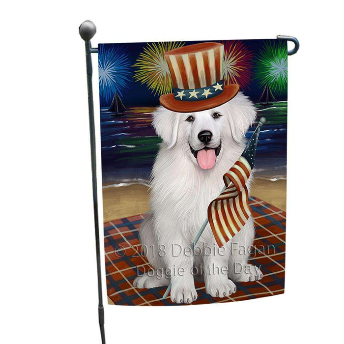 4th of July Independence Day Firework Great Pyrenee Dog Garden Flag GFLG52043