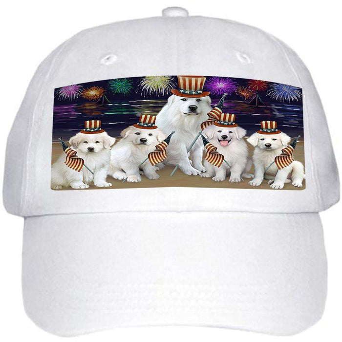 4th of July Independence Day Firework Great Pyrenees Dog Ball Hat Cap HAT61038