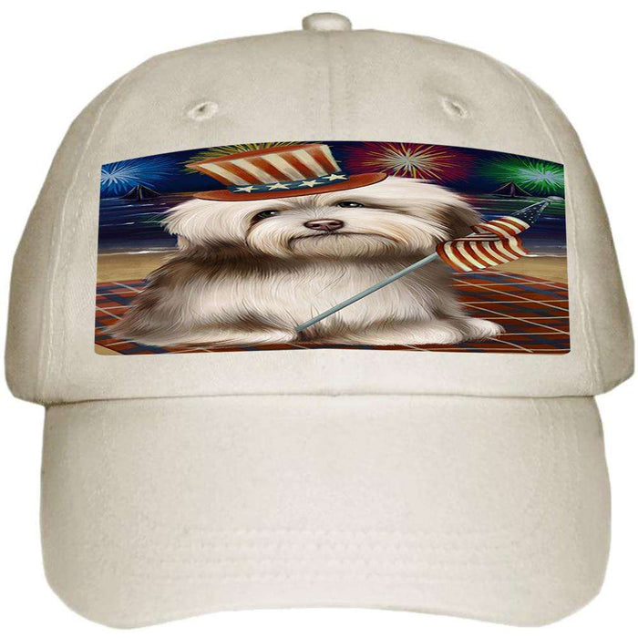 4th of July Independence Day Firework Havanese Dog Ball Hat Cap HAT50487