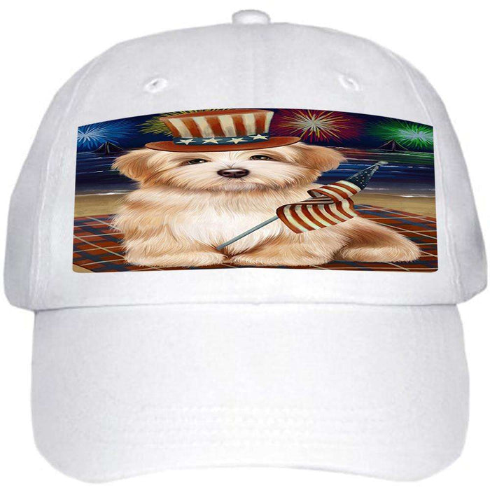 4th of July Independence Day Firework Havanese Dog Ball Hat Cap HAT50496