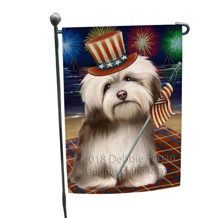 4th of July Independence Day Firework Havanese Dog Garden Flag GFLG48827