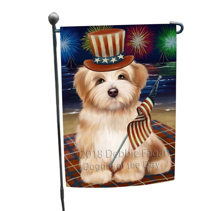 4th of July Independence Day Firework Havanese Dog Garden Flag GFLG48830