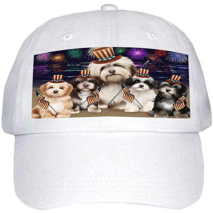 4th of July Independence Day Firework Havanese Dogs Ball Hat Cap HAT50490