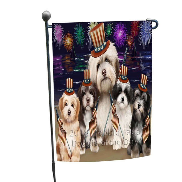 4th of July Independence Day Firework Havanese Dogs Garden Flag GFLG48828
