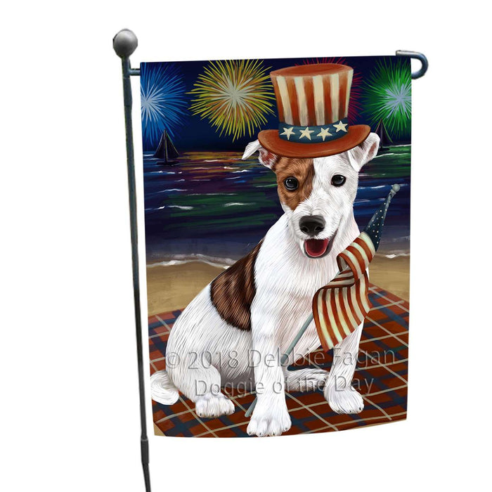 4th of July Independence Day Firework Jack Russell Terrier Dog Garden Flag GFLG48834