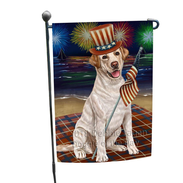 4th of July Independence Day Firework Labrador Retrievers Dog Garden Flag GFLG48836