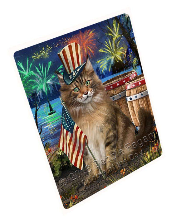 4th of July Independence Day Firework Maine Coon Cat Blanket BLNKT103809