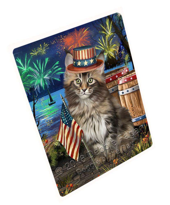 4th of July Independence Day Firework Maine Coon Cat Blanket BLNKT103818