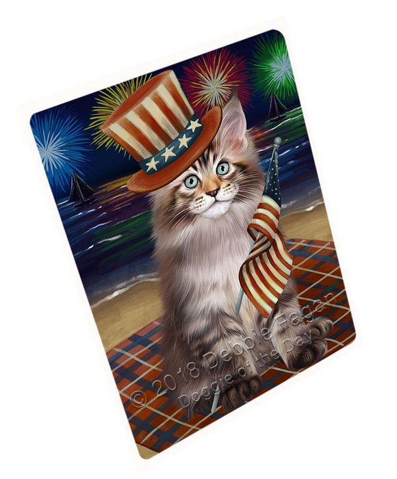 4th of July Independence Day Firework Maine Coon Cat Blanket BLNKT85296