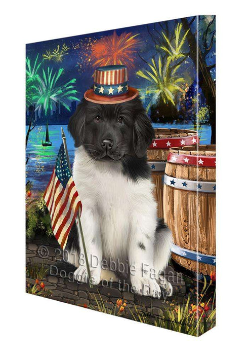 4th of July Independence Day Firework Newfoundland Dog Canvas Print Wall Art Décor CVS104390