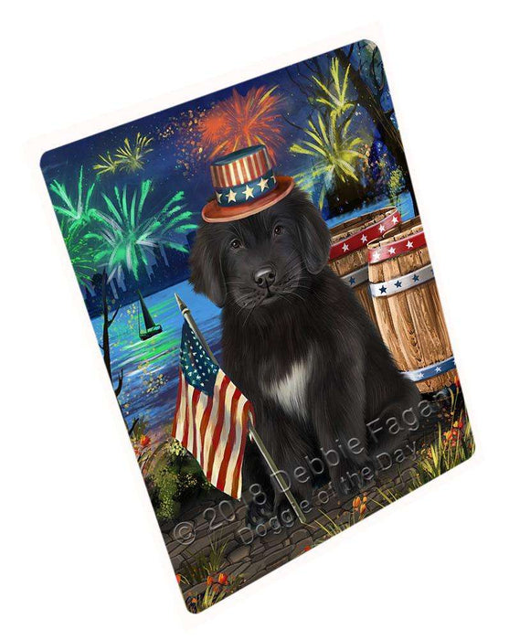 4th of July Independence Day Firework Newfoundland Dog Cutting Board C66618