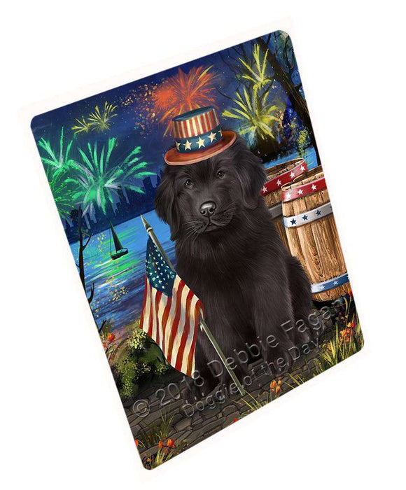 4th of July Independence Day Firework Newfoundland Dog Cutting Board C66627