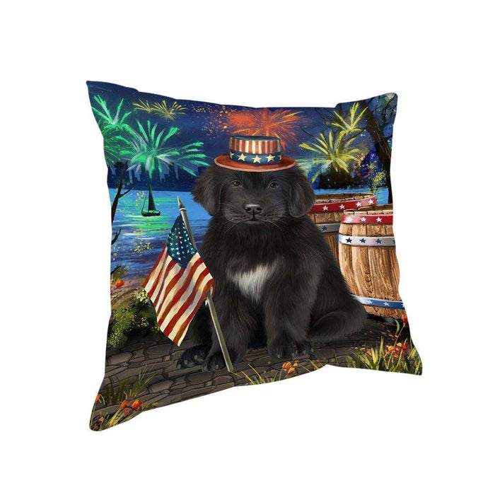 4th of July Independence Day Firework Newfoundland Dog Pillow PIL72856