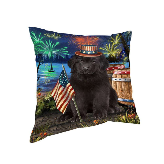4th of July Independence Day Firework Newfoundland Dog Pillow PIL72868