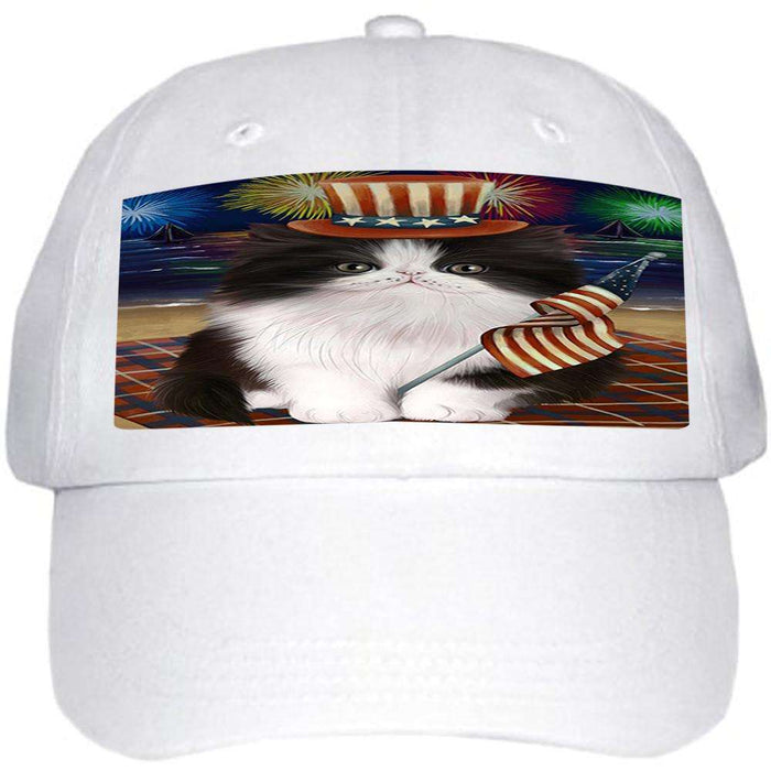 4th of July Independence Day Firework Persian Cat Ball Hat Cap HAT50598