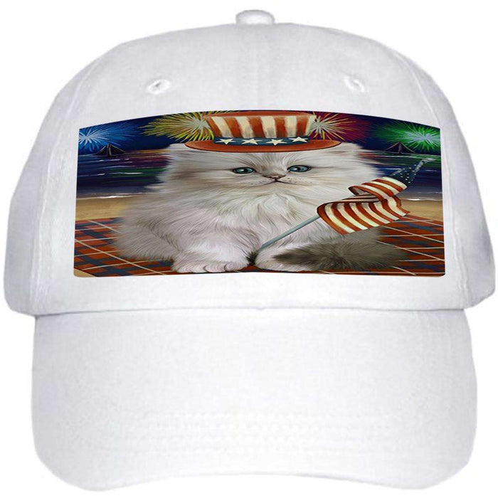 4th of July Independence Day Firework Persian Cat Ball Hat Cap HAT50601