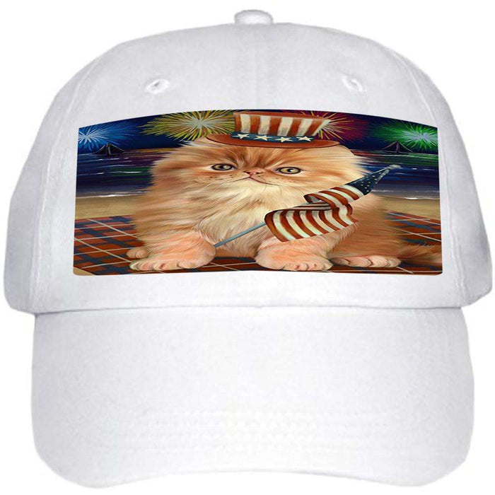 4th of July Independence Day Firework Persian Cat Ball Hat Cap HAT50604