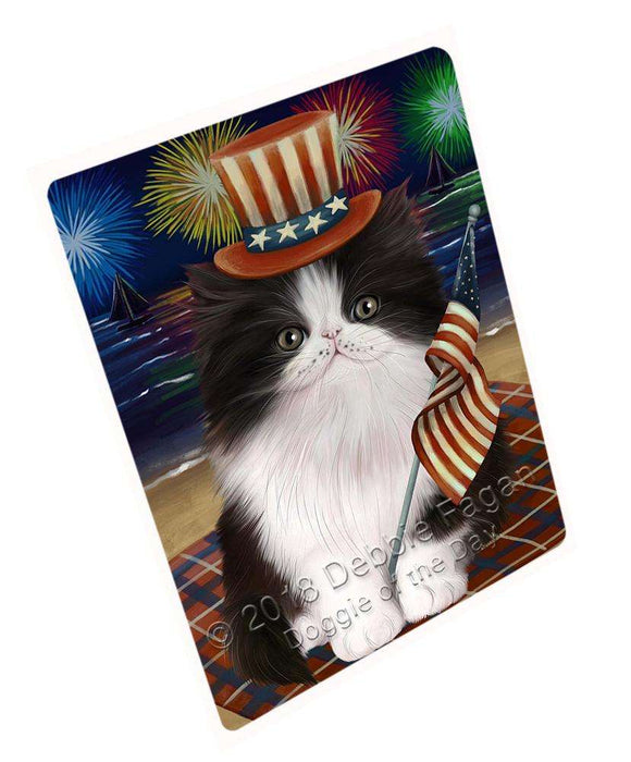 4th Of July Independence Day Firework Persian Cat Magnet Mini (3.5" x 2") MAG50733