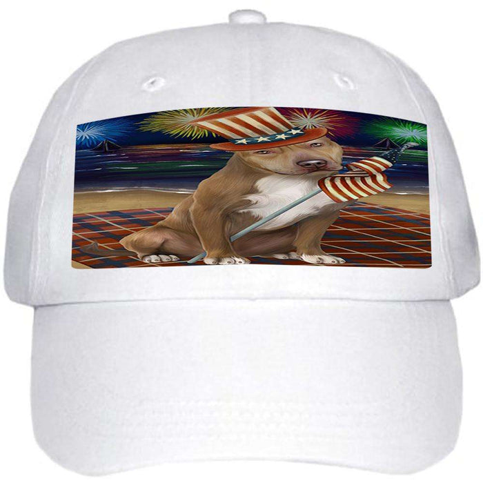 4th of July Independence Day Firework Pit Bull Dog Ball Hat Cap HAT50610