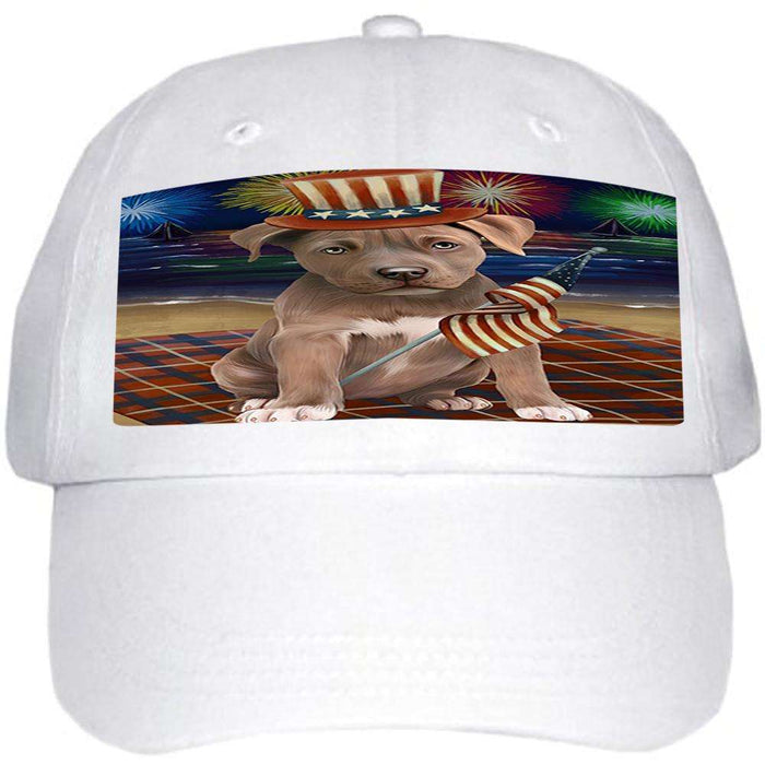 4th of July Independence Day Firework Pit Bull Dog Ball Hat Cap HAT50616
