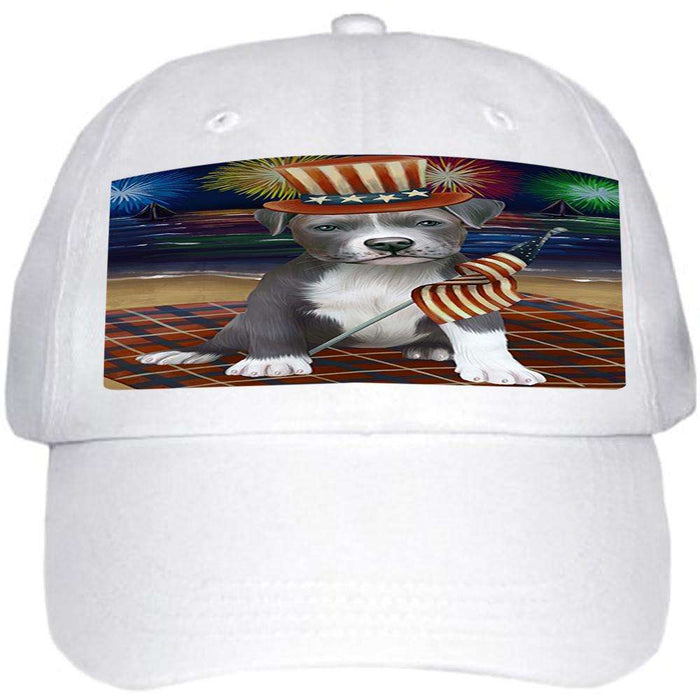 4th of July Independence Day Firework Pit Bull Dog Ball Hat Cap HAT50619