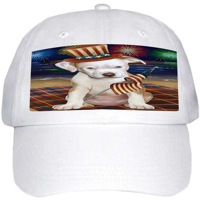 4th of July Independence Day Firework Pit Bull Dog Ball Hat Cap HAT50622