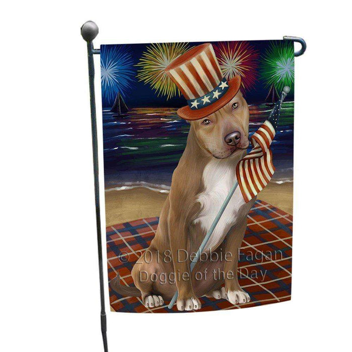 4th of July Independence Day Firework Pit Bull Dog Garden Flag GFLG48868