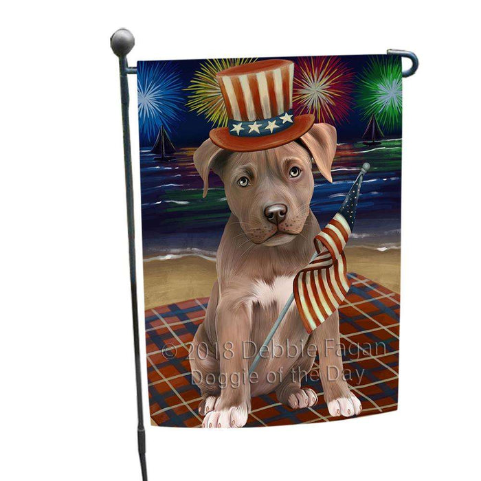 4th of July Independence Day Firework Pit Bull Dog Garden Flag GFLG48870