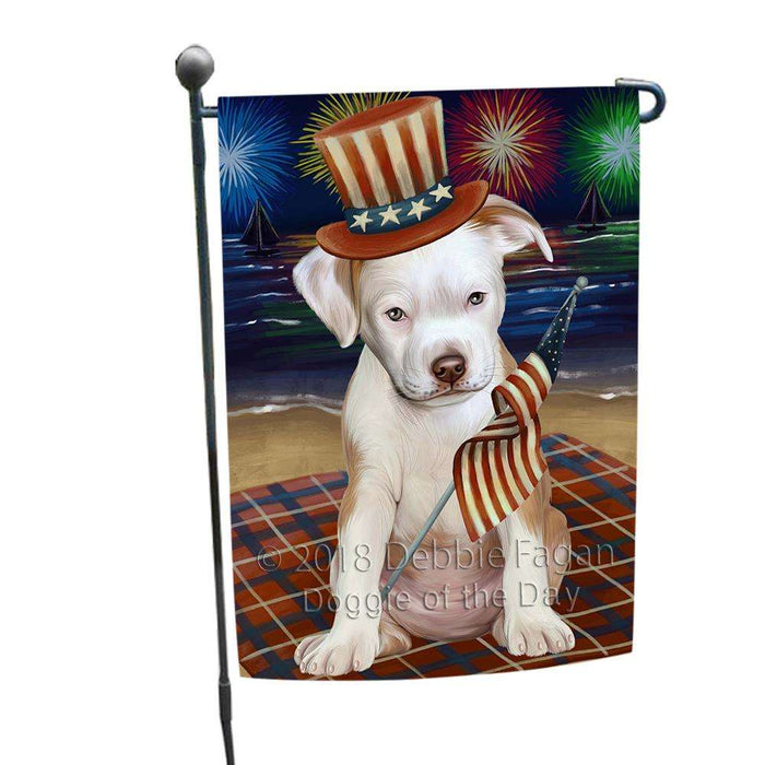 4th of July Independence Day Firework Pit Bull Dog Garden Flag GFLG48872
