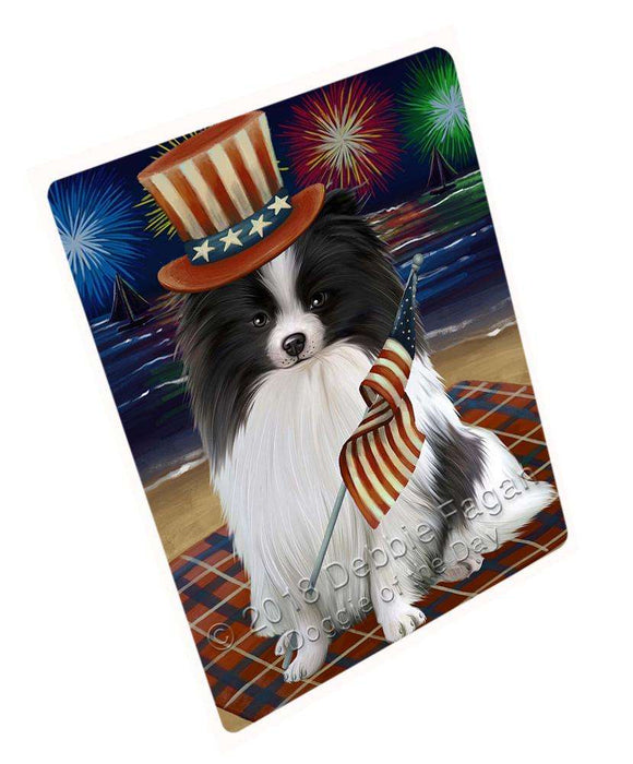4th of July Independence Day Firework Pomeranian Dog Blanket BLNKT56325 (37x57 Sherpa)