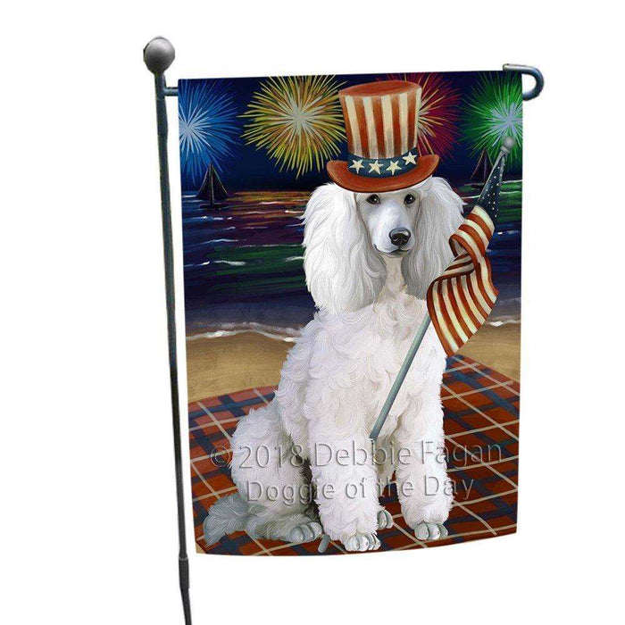 4th of July Independence Day Firework Poodle Dog Garden Flag GFLG48880