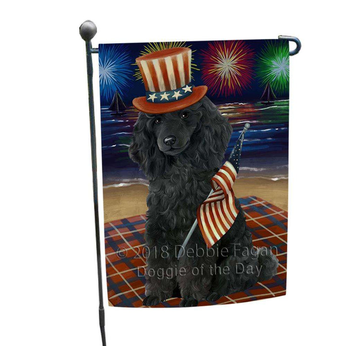 4th of July Independence Day Firework Poodle Dog Garden Flag GFLG48885