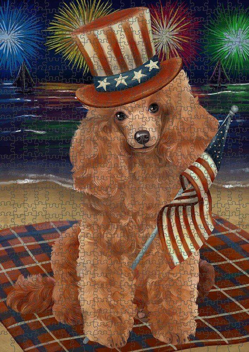 4th of July Independence Day Firework Poodle Dog Puzzle PUZL51102