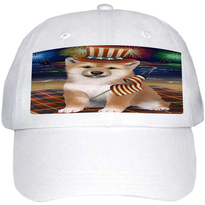 4th of July Independence Day Firework Shiba Inu Dog Ball Hat Cap HAT50766